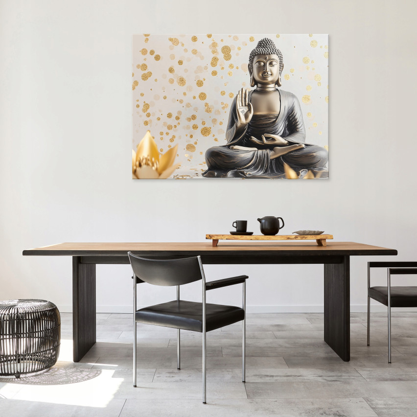 OBRAZ NA PŁÓTNIE ŚCIANĘ ABSTRAKCJA BUDDA DO SYPIALNI SALONU KUCHNI 100x70