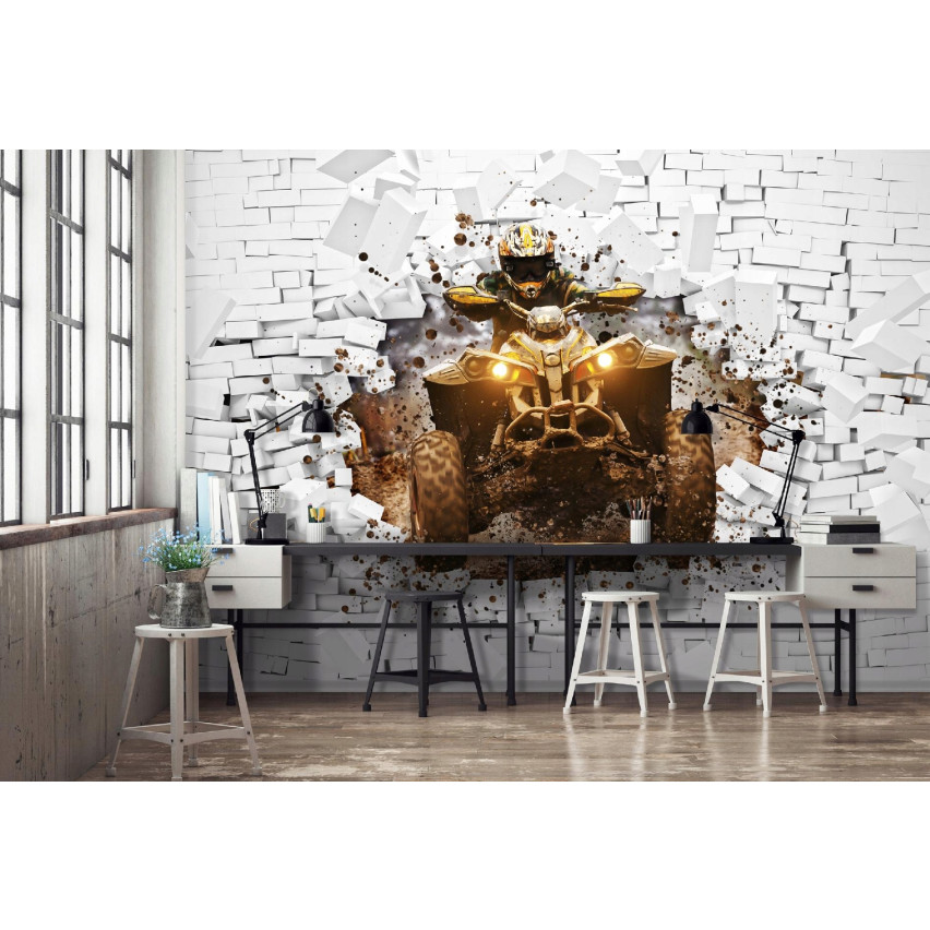 FOTOTAPETA QUAD 3D DLA CHŁOPCA GRACZA TAPETA DO POKOJU DZIECIĘCEGO 200x140
