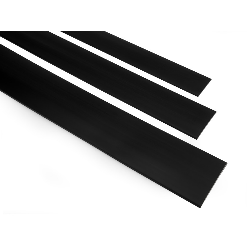 Listwa maskująca samoprzylepna PCV, listwa okienna płaska z tworzywa sztucznego, profil końcowy  czarna 5m