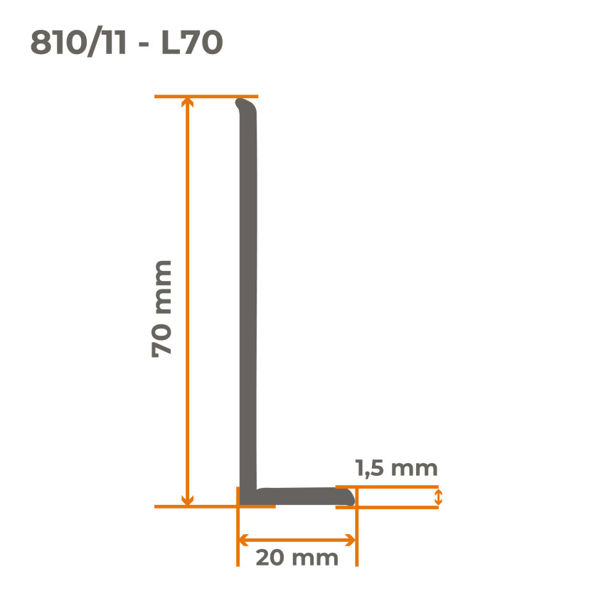Listwa przypodłogowa samoprzylepna PCV 70x20mm brąz