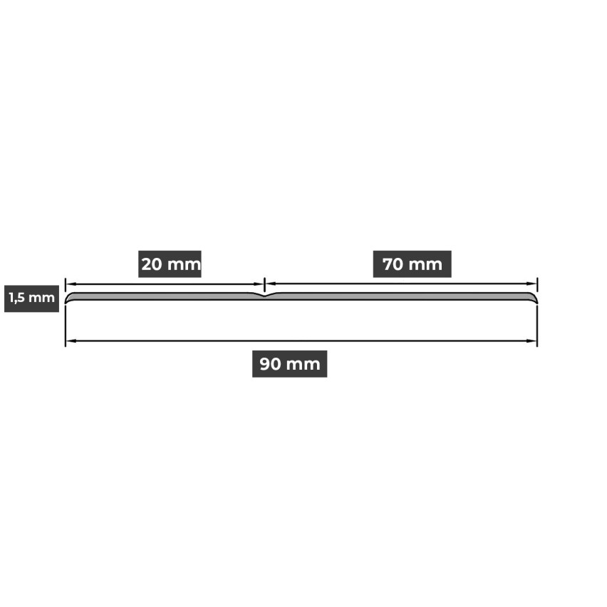 Listwa przypodłogowa PCV 70x20mm, jasnozielony 