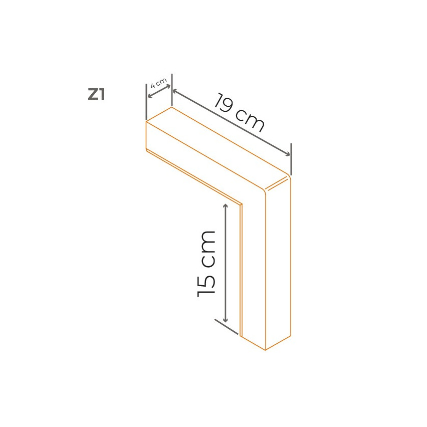 Element zewnętrzny kątowy Z1, beż