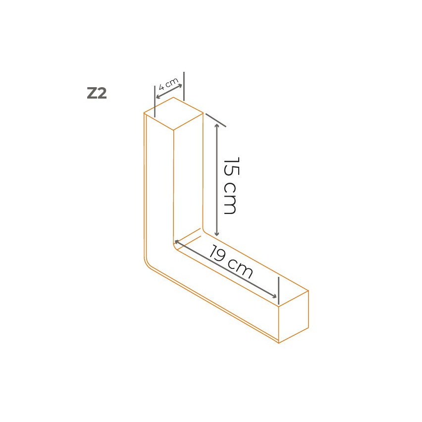 Element wewnętrzny kątowy Z2, szary