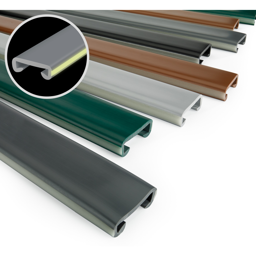 Listwa poręczowa PCV FOTO, poręczówka 40x8mm ciemnoszary