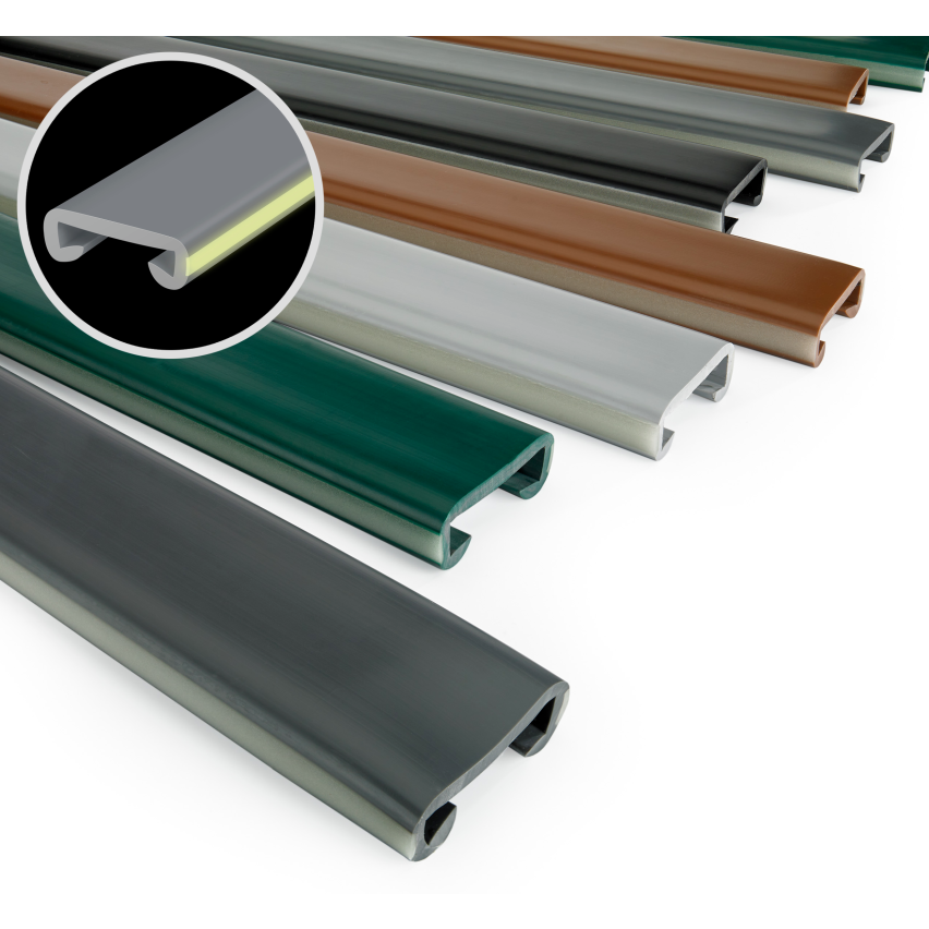 Listwa poręczowa PCV FOTO, poręczówka 40x8mm zielony