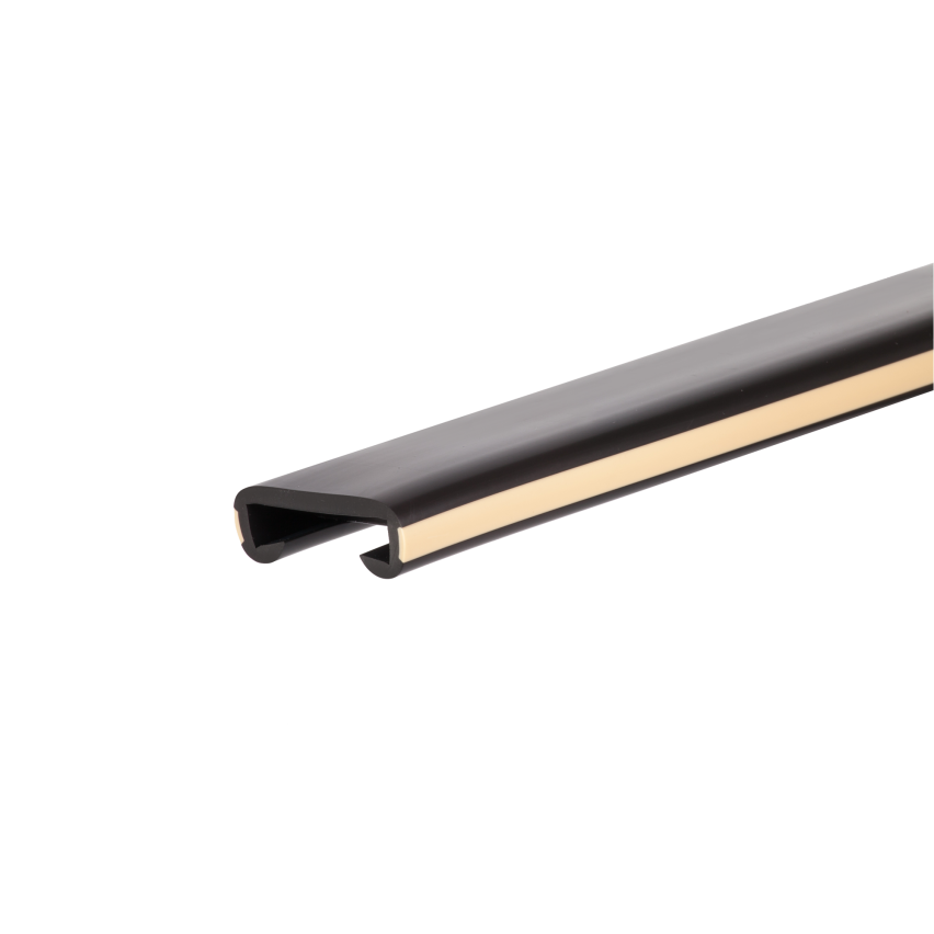 Listwa poręczowa PCV LUX, poręczówka 40x8mm czarny/krem