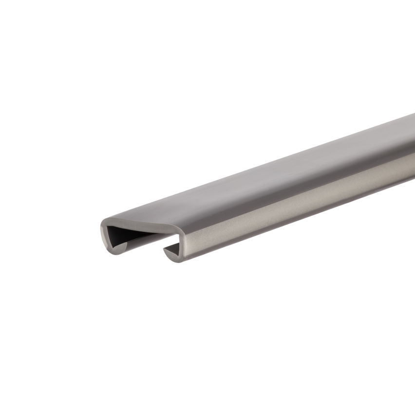 Profil poręczowy, poręczówka PCV Fotoluminescyjna 40x8 mm, listwa poręczowa, okładzina poręczowa, ciemnoszary