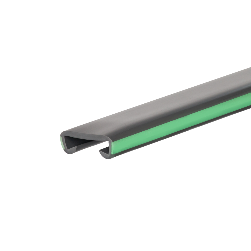 Profil poręczowy, poręczówka PCV Fotoluminescyjna 40x8 mm, listwa poręczowa, okładzina poręczowa, ciemnoszary