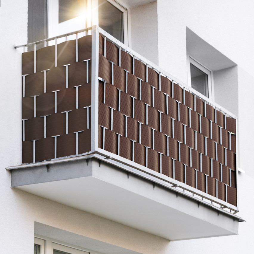 Taśma Ogrodzeniowa Quest® Lux  900 g/m2, 19cm brązowa RAL 8017