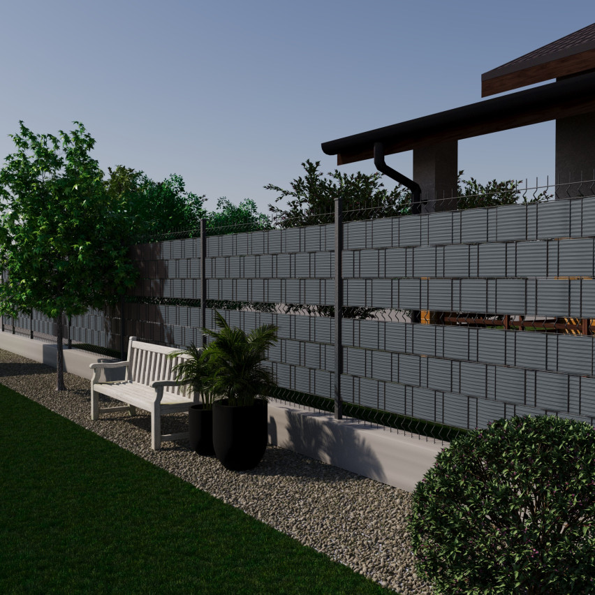 Taśma Ogrodzeniowa Quest® Lux  900 g/m2, 19cm Antracyt RAL7016, 26 m