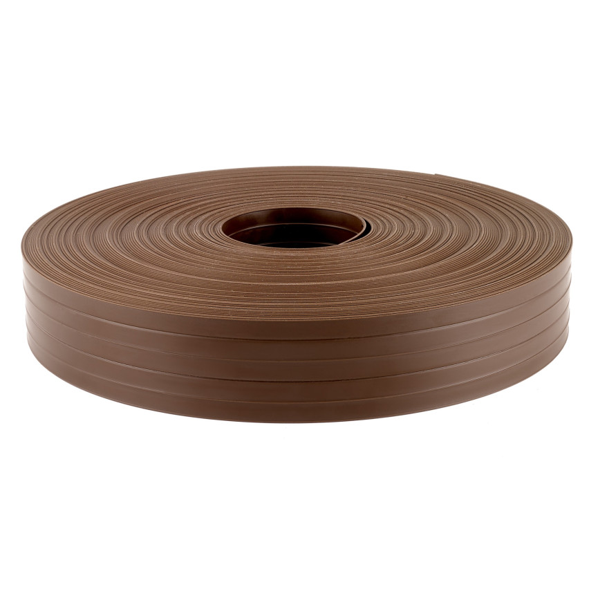 Taśma ogrodzeniowa PCV - wąska, pionowa listwa do ogrodzeń panelowych, do przetłoczeń, 900 g/m2, brąz RAL 8017