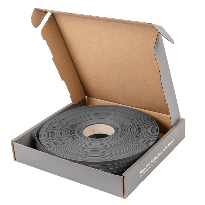 Taśma ogrodzeniowa PCV - wąska, pionowa listwa do ogrodzeń panelowych, do przetłoczeń, 900 g/m2, antracyt RAL 7016