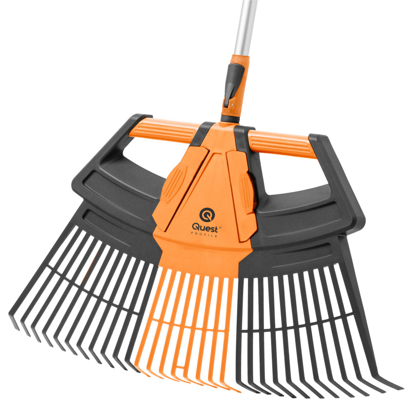 Teleskopowe grabie ogrodowe do liści i trawy - 3w1 - system ogrodowy QUEST