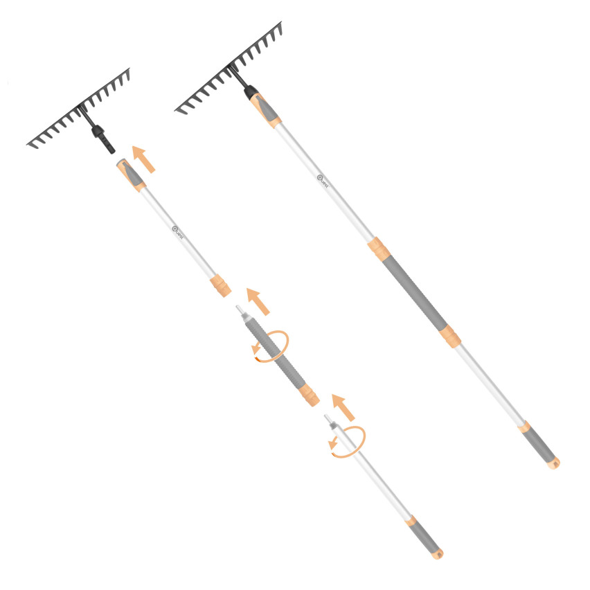 Metalowe grabie ogrodowe - system ogrodowy QUEST