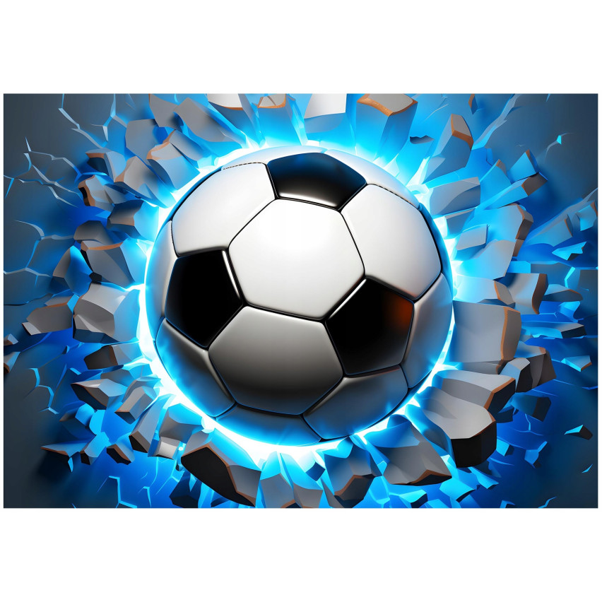 FOTOTAPETA PIŁKA NOŻNA 3D DLA CHŁOPCA MŁODZIEŻOWA TAPETA DLA DZIECI 400x280