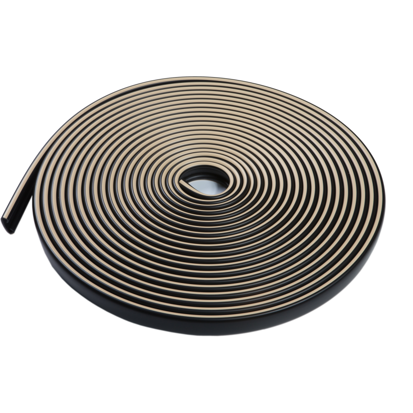 Listwa poręczowa PCV LUX, poręczówka 40x8mm czarny/krem