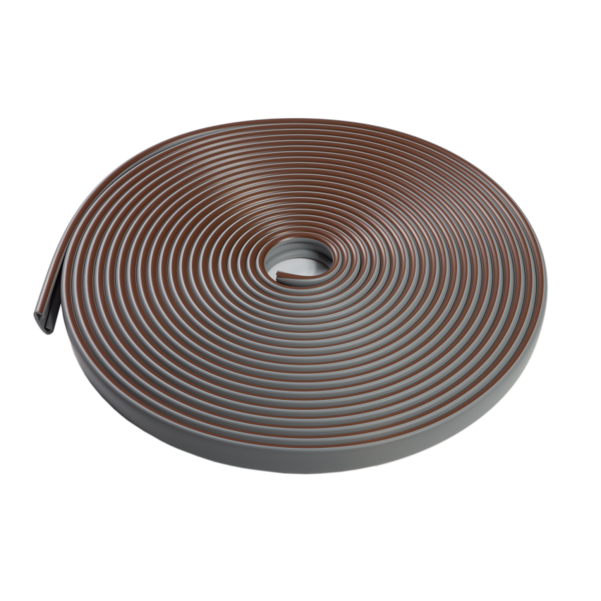 Listwa poręczowa PCV LUX, poręczówka 40x8mm szary/brąz