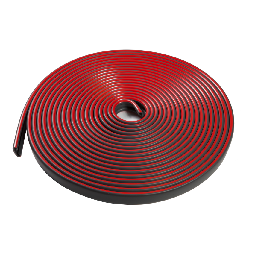 Listwa poręczowa PCV LUX, poręczówka 40x8mm c.szary/czerwony