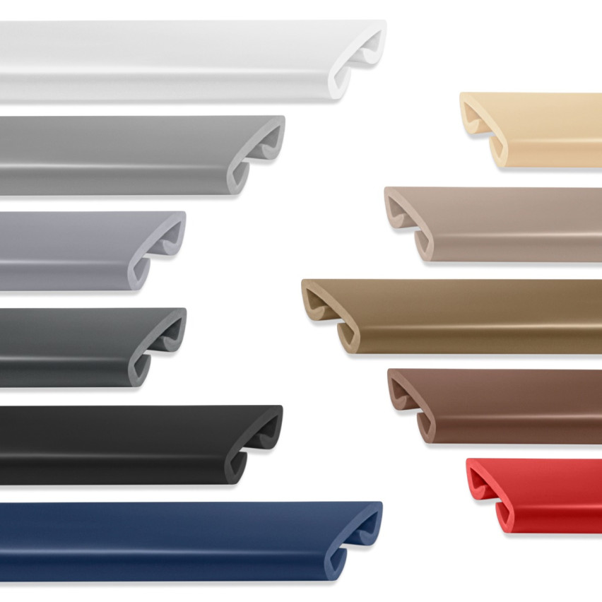 Listwa poręczowa PCV PREMIUM, poręczówka 40x8mm szary