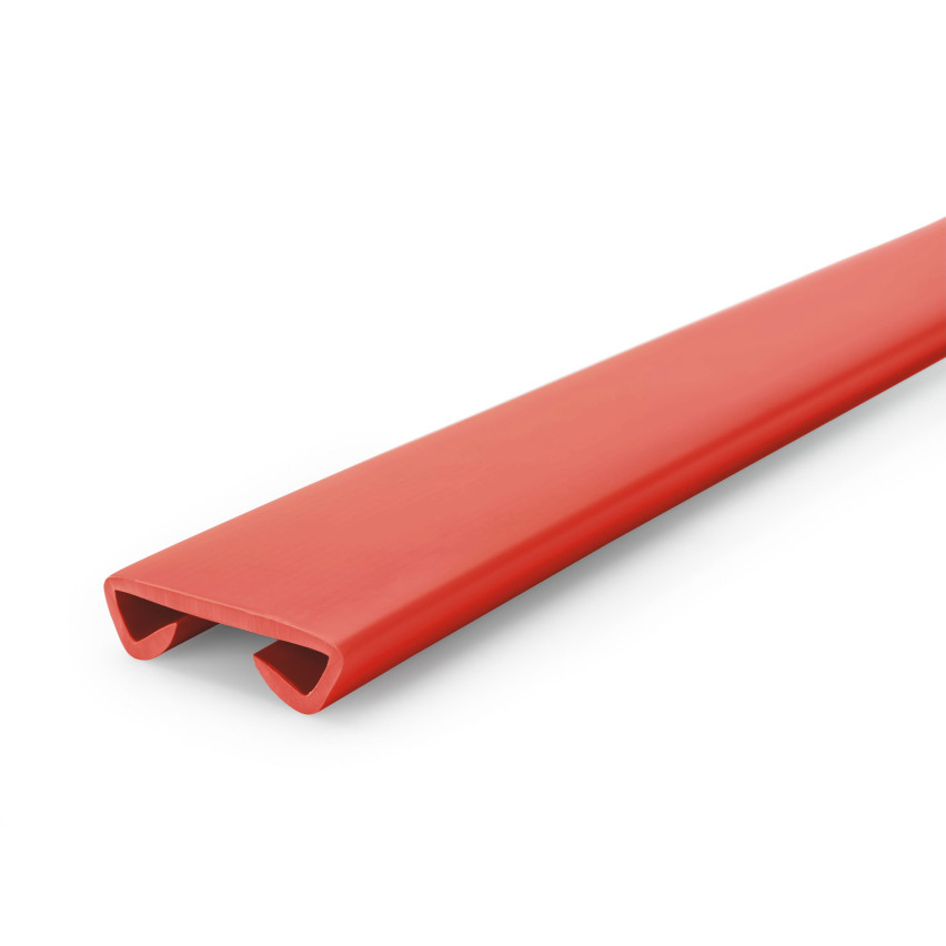 Profil poręczowy, poręczówka PCV STANDARD 40x8 mm, listwa poręczowa, okładzina poręczowa, czerwony