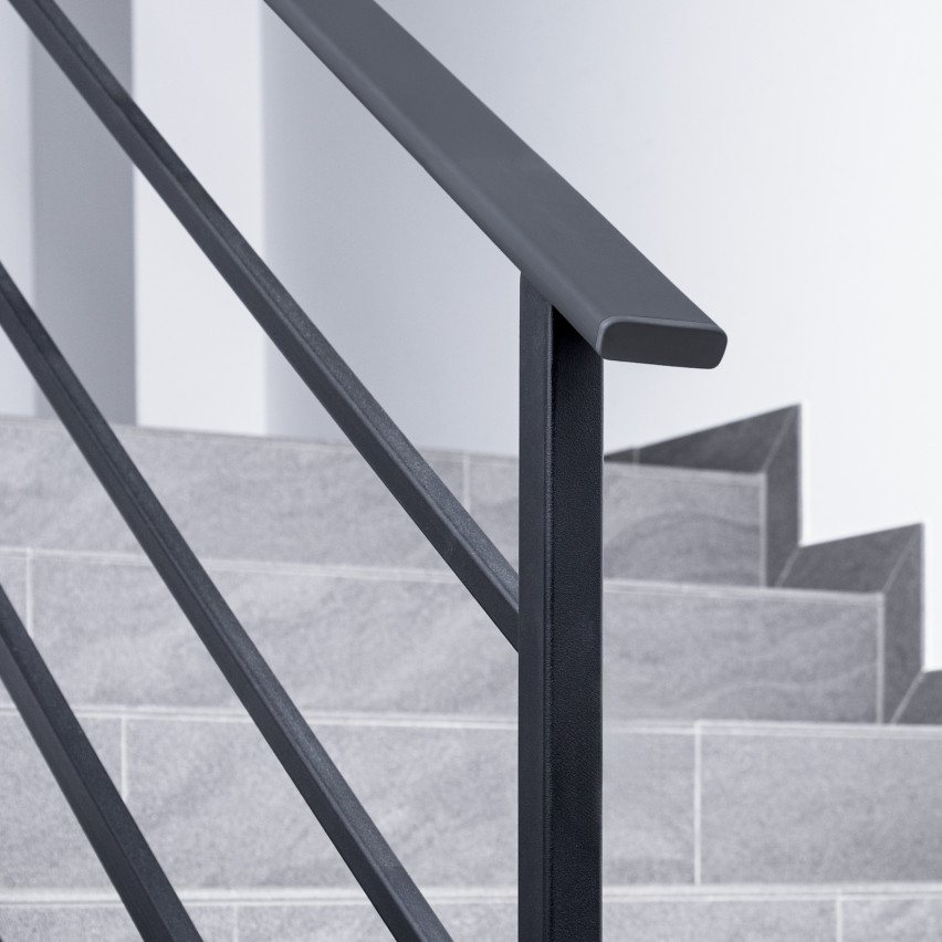 Zakończenie do listwy poręczowej PVC STANDARD 40x8 mm, zaślepka do profilu poręczowego, ciemnoszary