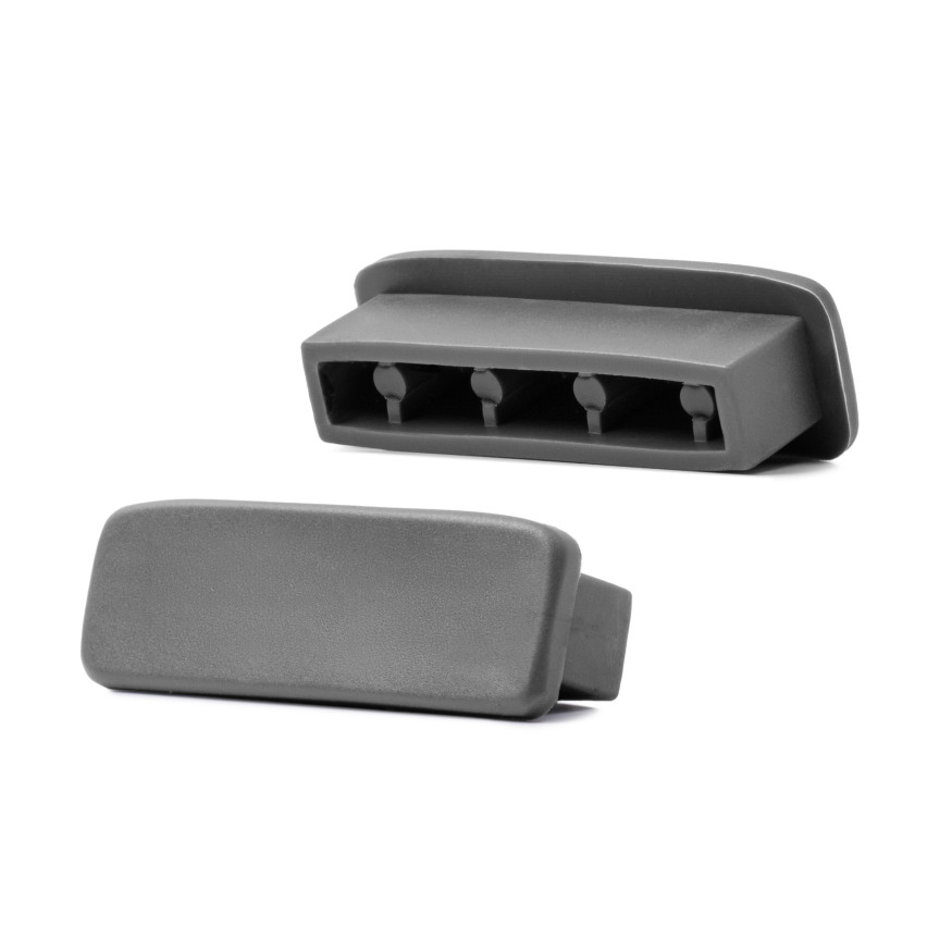 Zakończenie do listwy poręczowej PVC STANDARD 40x8 mm, zaślepka do profilu poręczowego, ciemnoszary