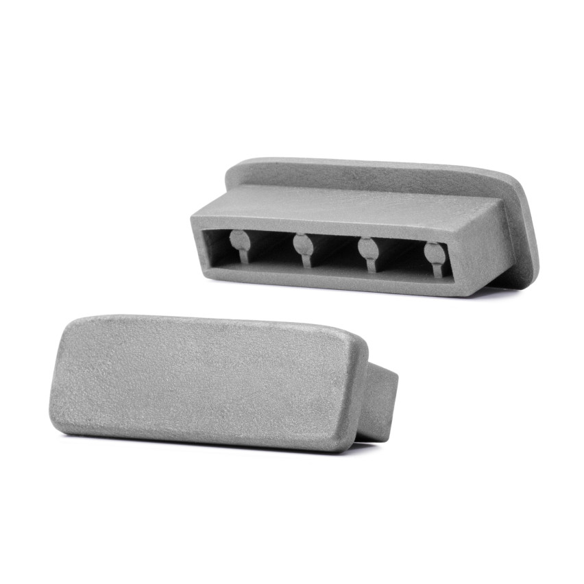 Zakończenie do listwy poręczowej PVC, zaślepka do profilu poręczowego STANDARD, 40x8, srebrny