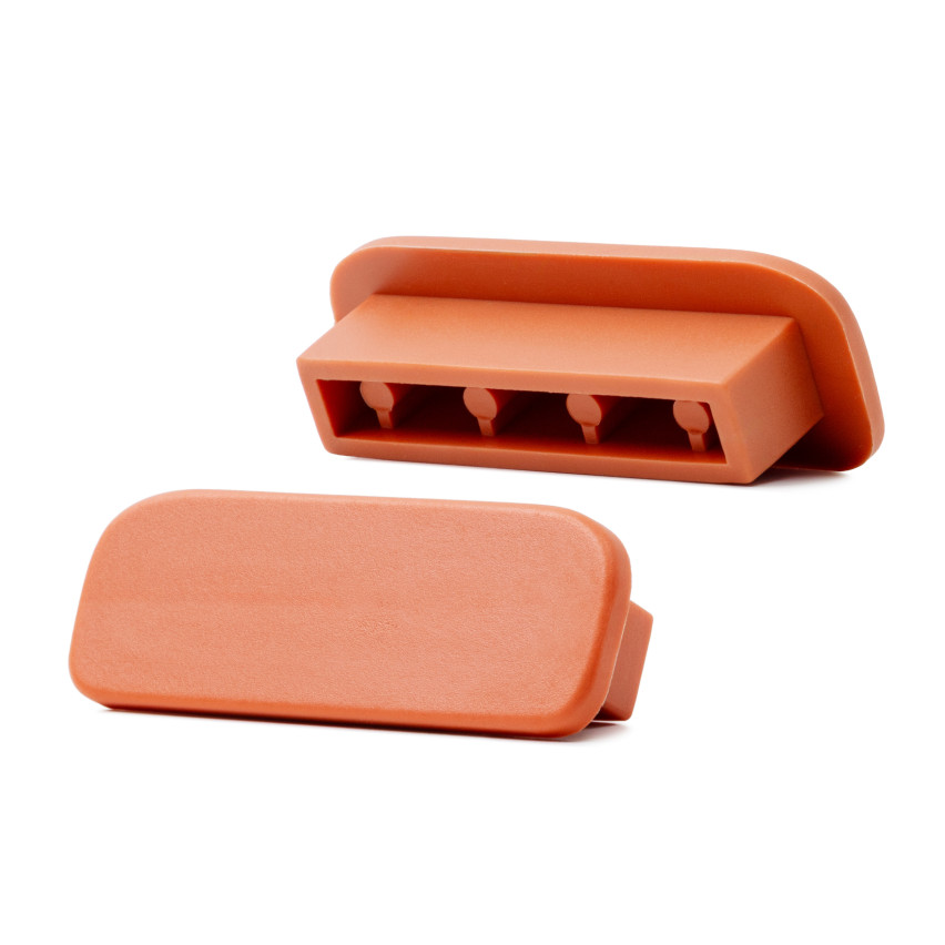 Zakończenie do listwy poręczowej PVC, zaślepka do profilu poręczowego PREMIUM, 40x8, ceglany