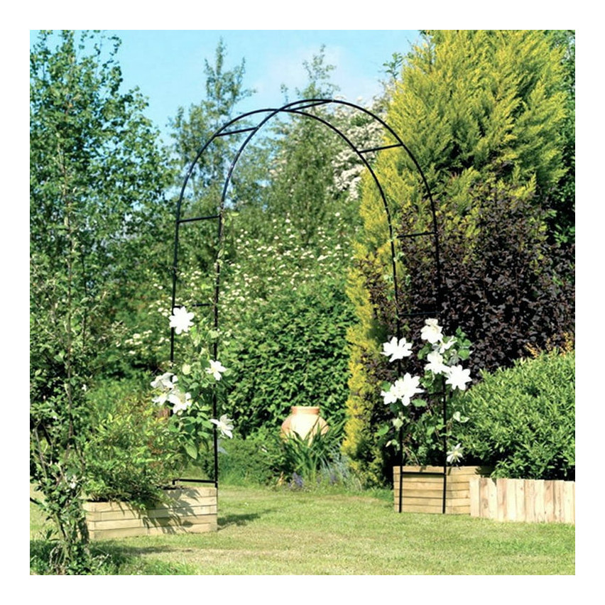 Pergola ogrodowa łuk metalowa łukowa na róże kwiaty pnącza 240cm + kotwy