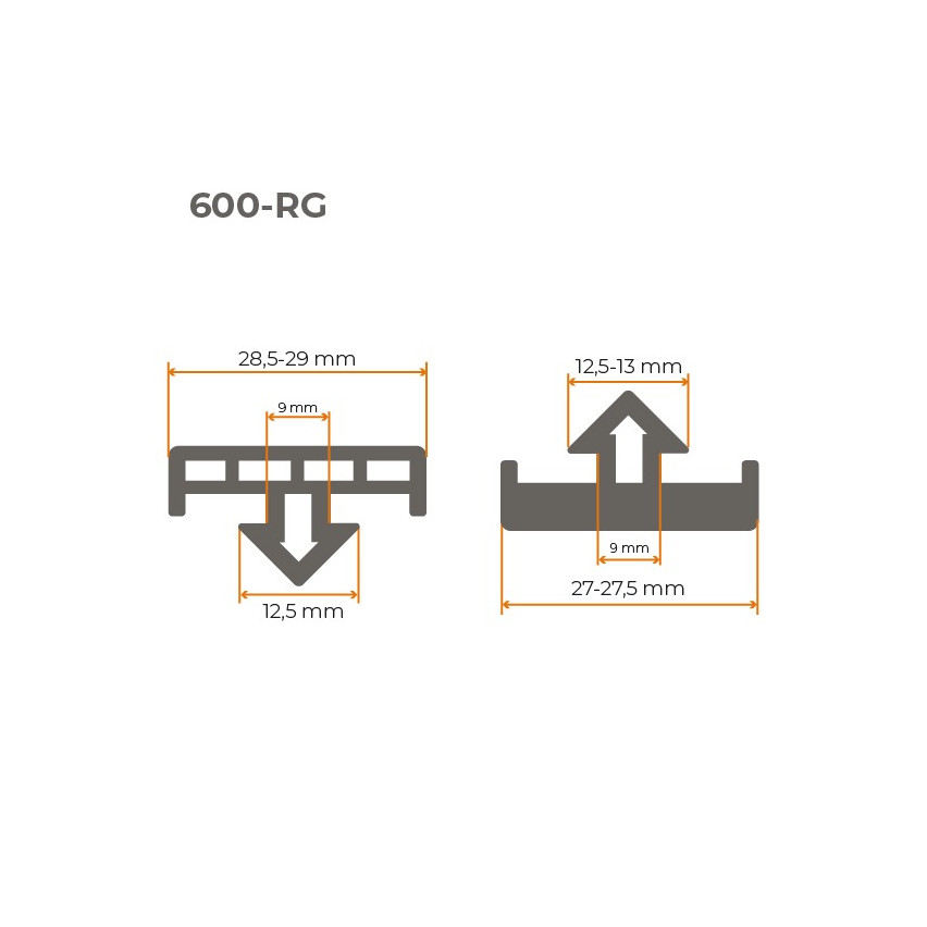 Uszczelka do transportu dolna, czarna 1mb