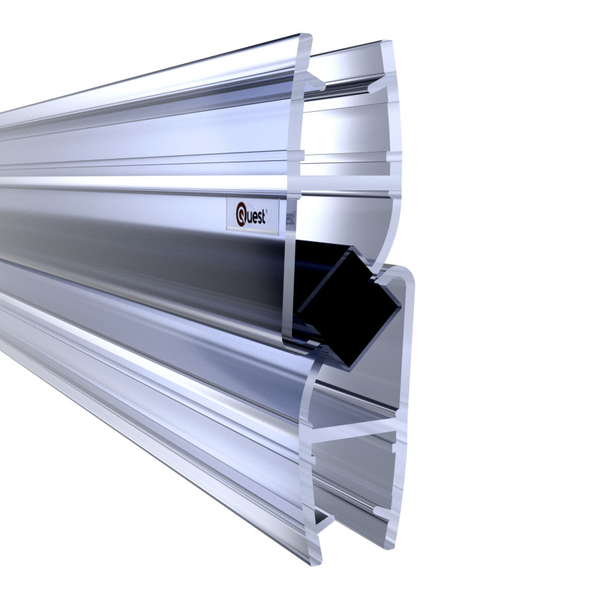 Uszczelka prysznicowa magnetyczna kątowa 200 cm przeźroczysta, 2 sztuki