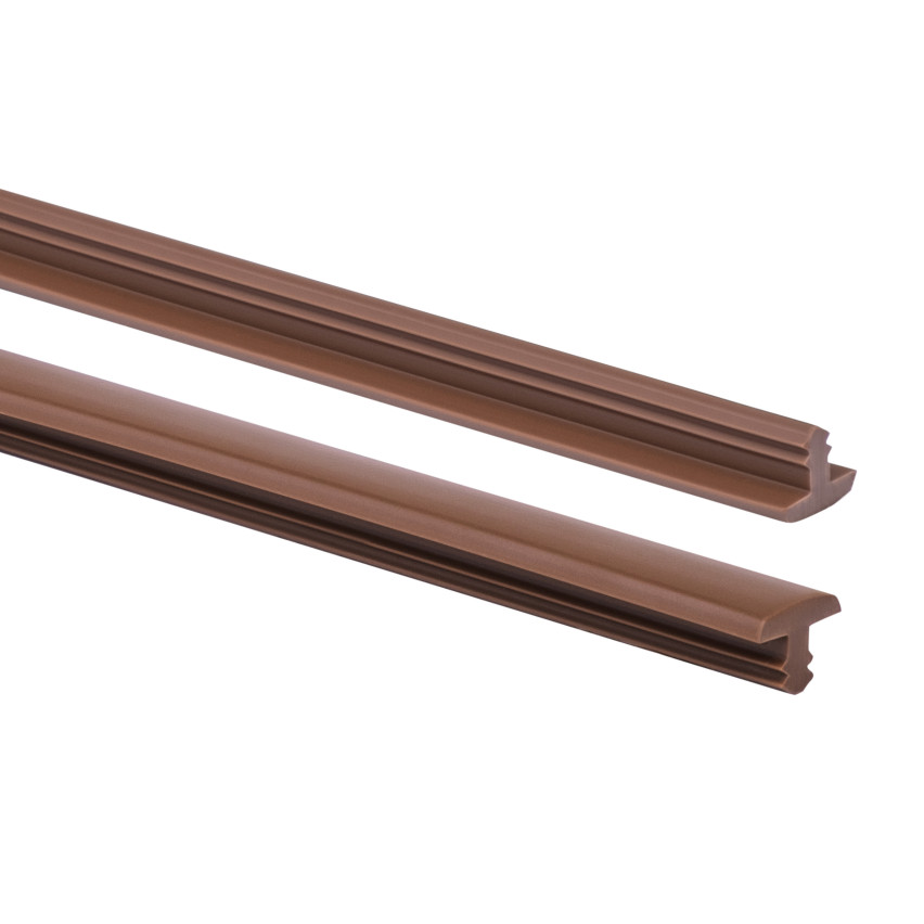 Profil schodowy antypoślizgowy brązowy, rowkowany, 25m