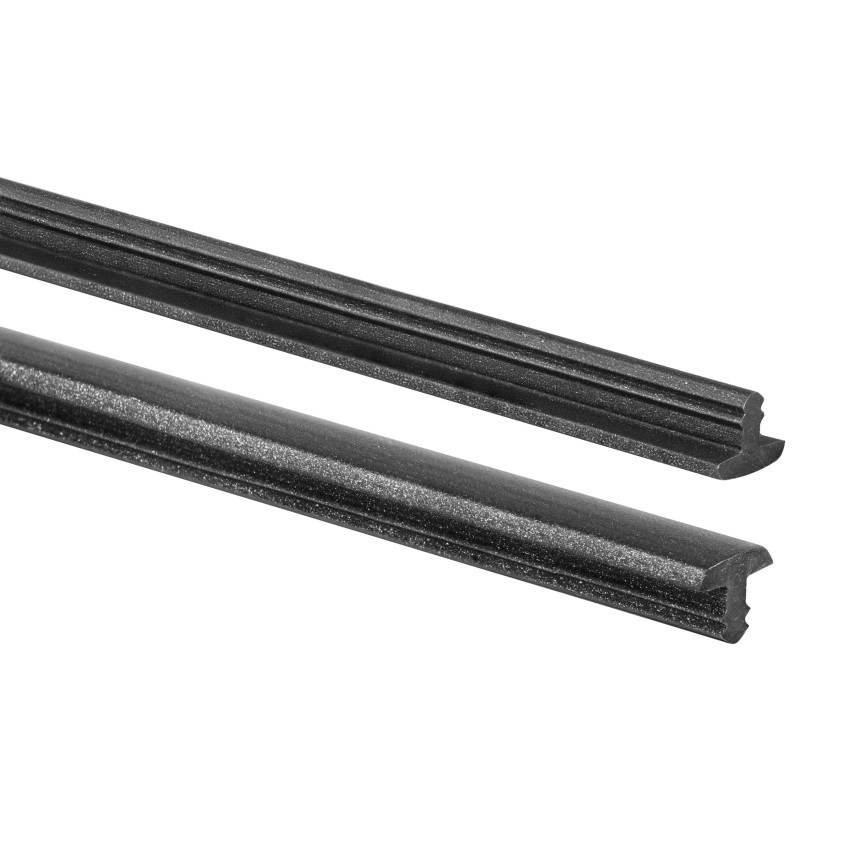 Profil schodowy antypoślizgowy czarny/srebrny, rowkowany, 25m