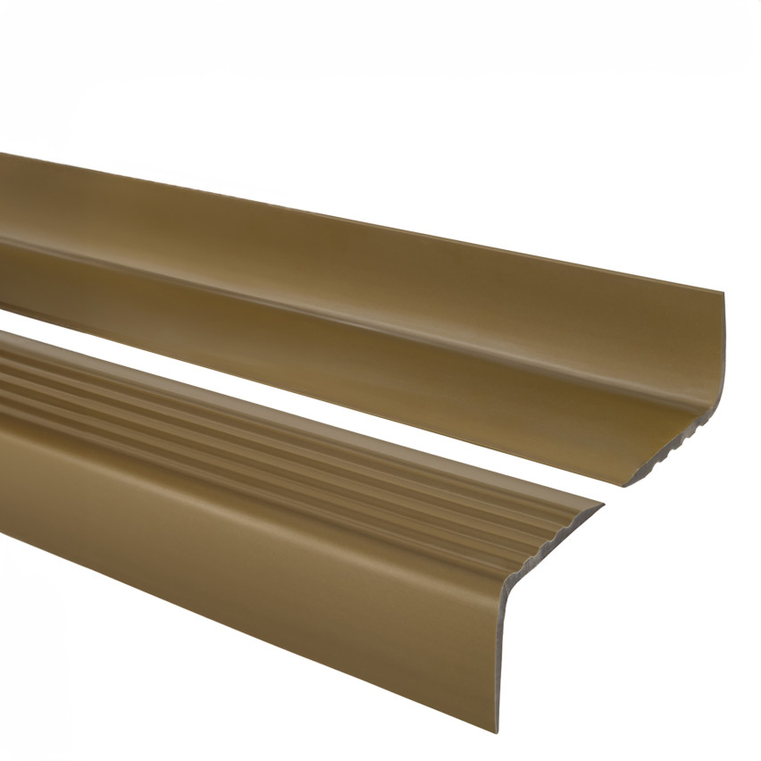 Profil schodowy antypoślizgowy 50x42mm 150cm mosiądz