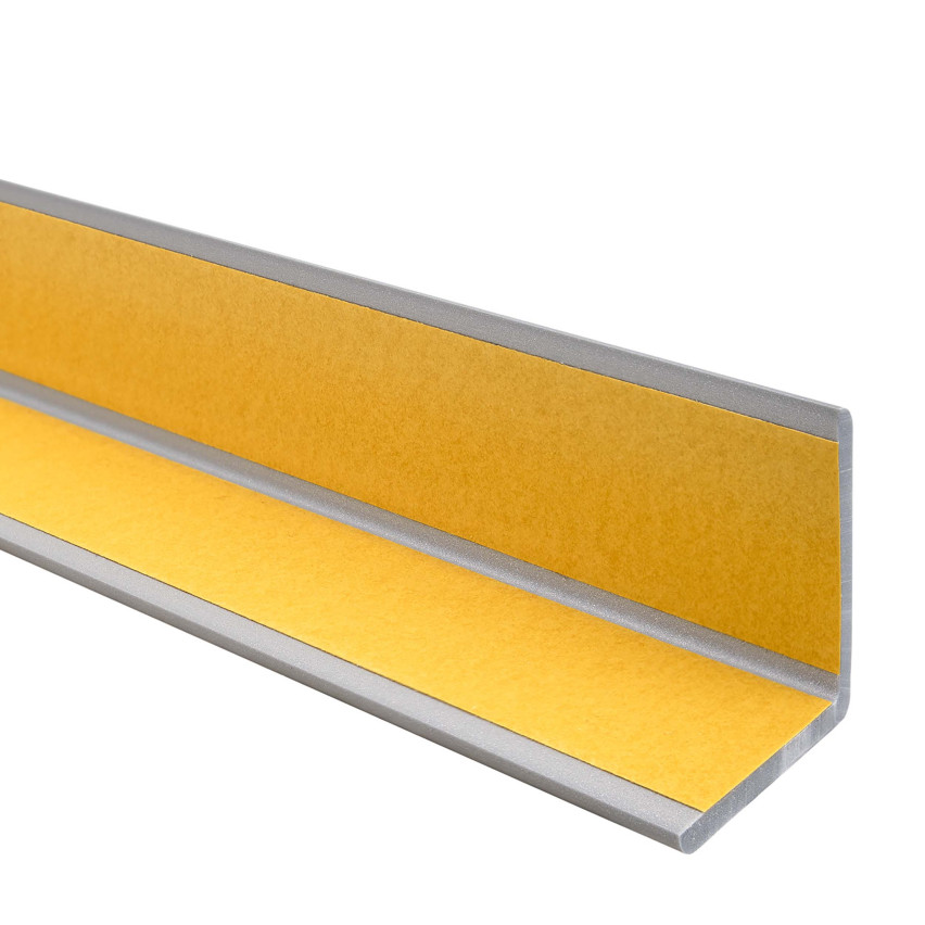 Kątownik miękki z klejem  PCV  - KM - srebrny