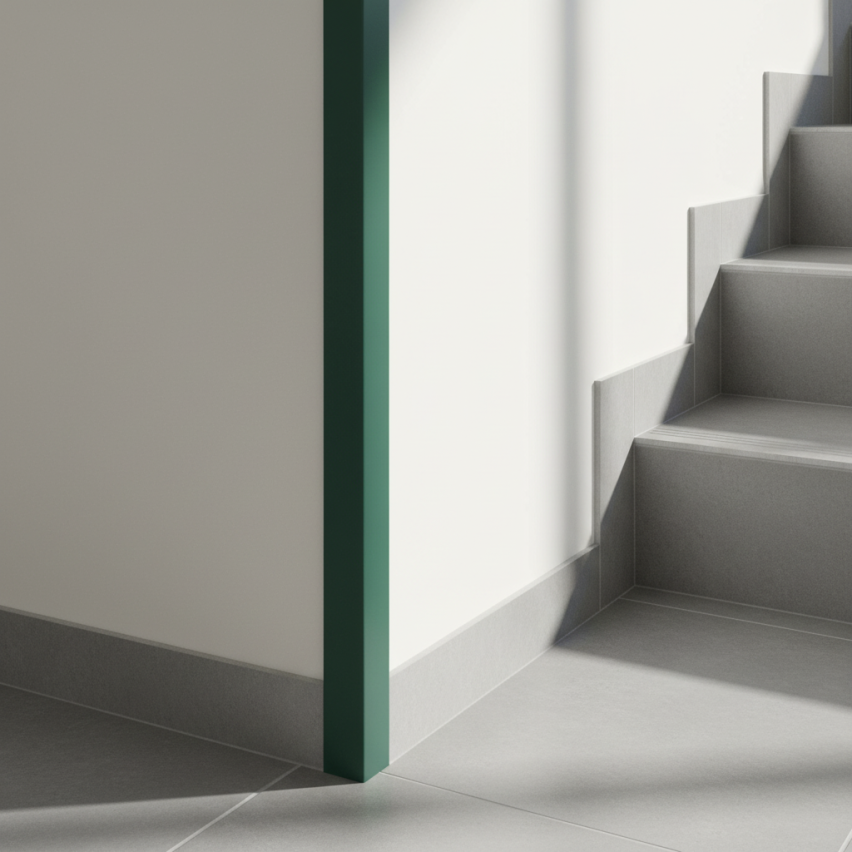 Kątownik twardy PCV  samoprzylepny, ozdobny profil L kątowy, narożnik dekoracyjny z klejem, KTK, czarny