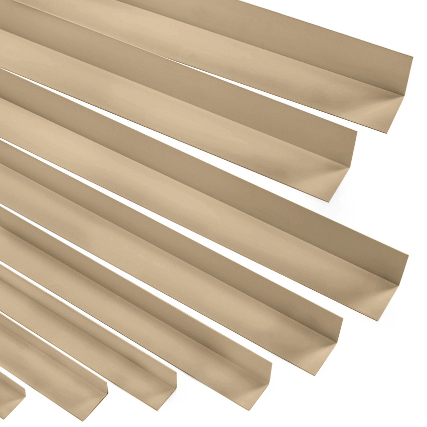  Profil kątowy PVC nierównoramienny, klejony po zewnętrznej stronie, ochrona narożników, beżowy