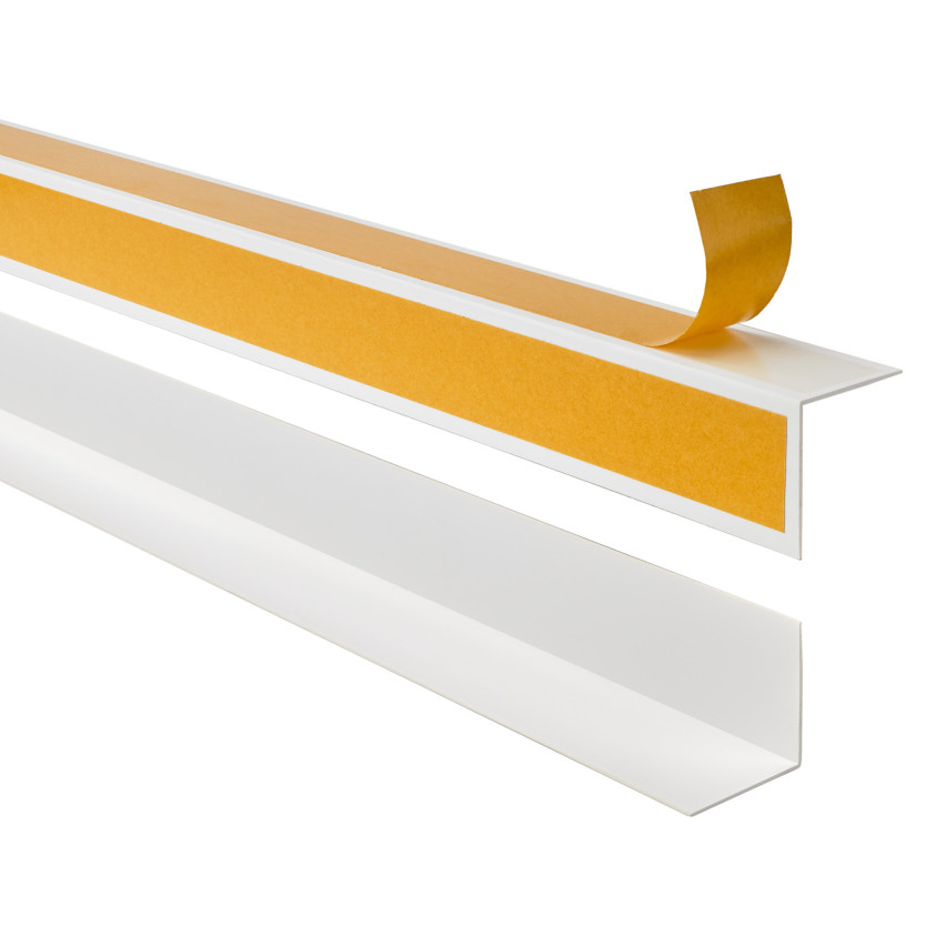 Kątownik twardy klejony po zewnętrznej stronie, biały