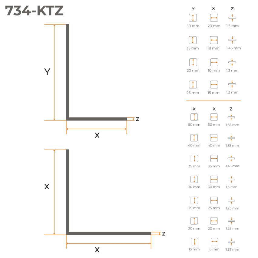 Kątownik twardy klejony po zewnętrznej stronie, biały
