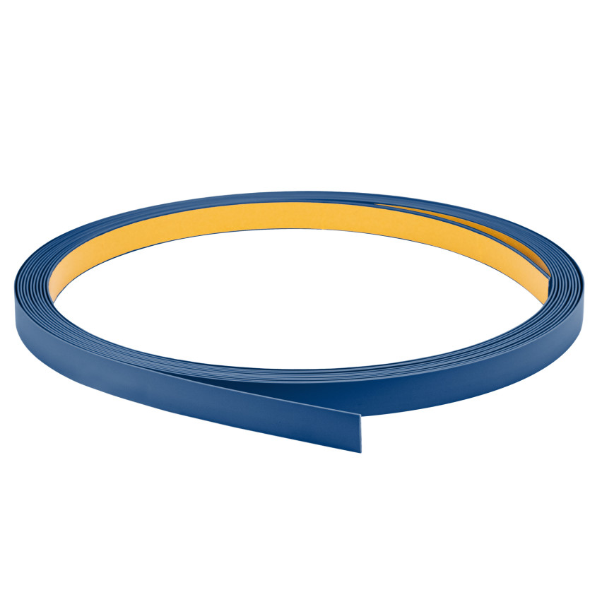 Płaskownik twardy PCV z klejem niebieski, 10m