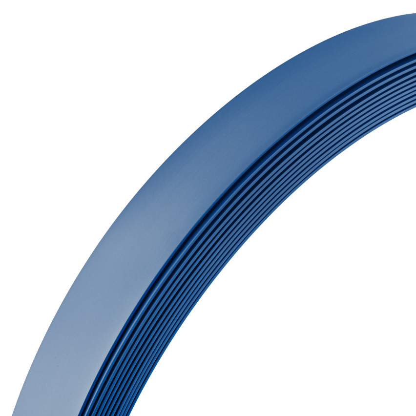 Płaskownik twardy PCV z klejem niebieski, 10m