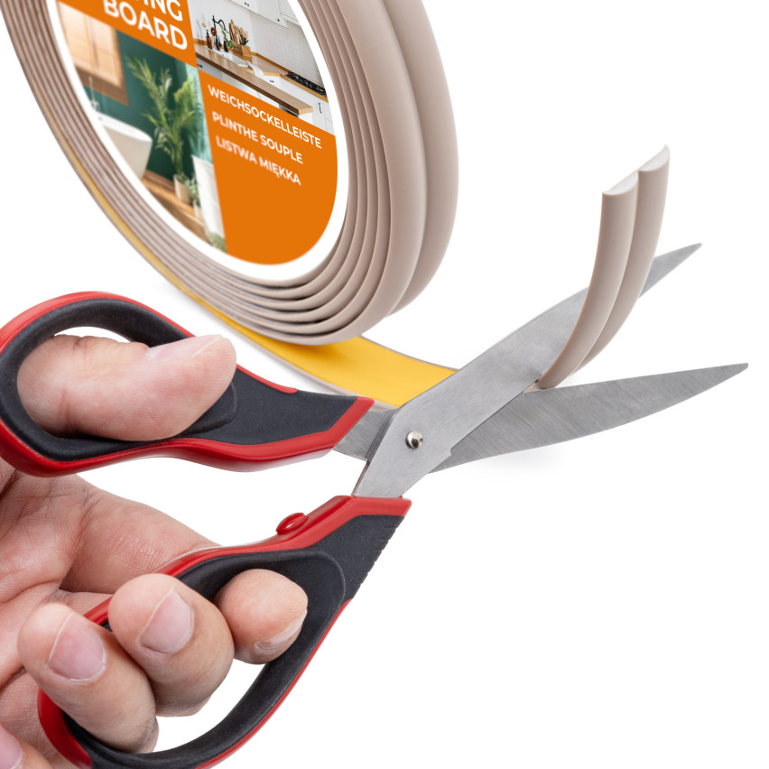 Listwa wykończeniowa-ochronna PCV do krawędzi, samoprzylepna beżowa 10/10 5m