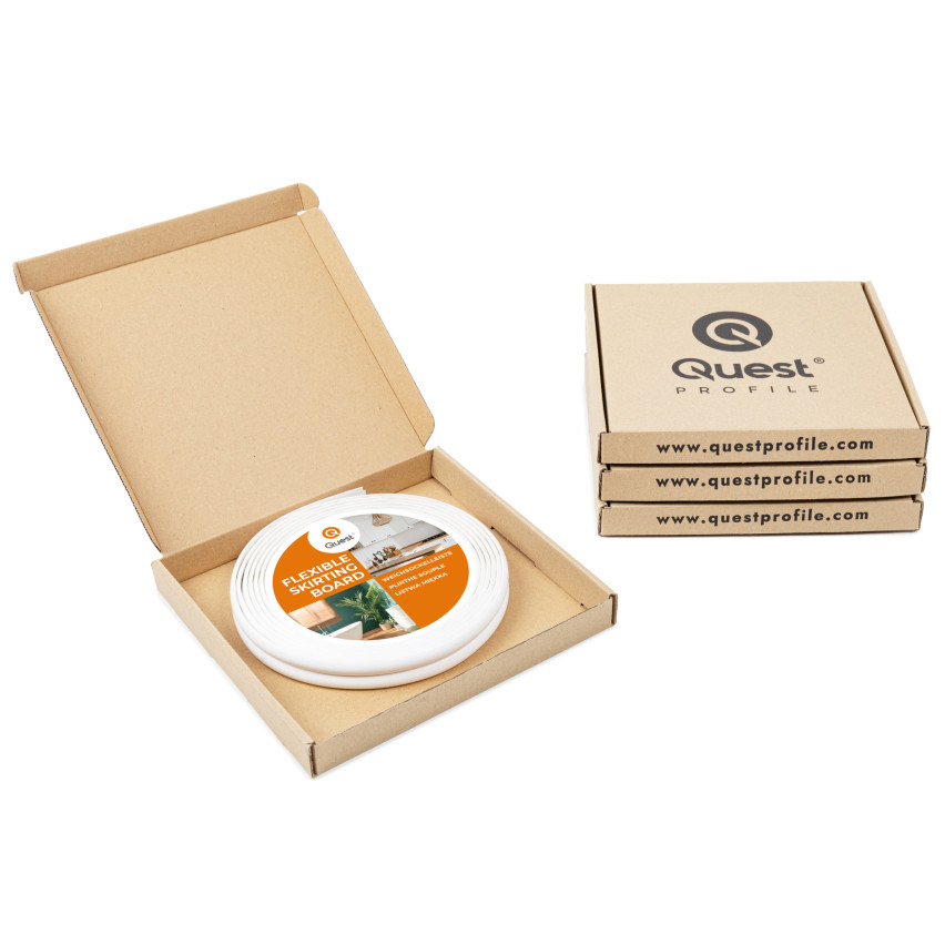 Listwa wykończeniowa-ochronna PCV do krawędzi, samoprzylepna biała 10/10 5m