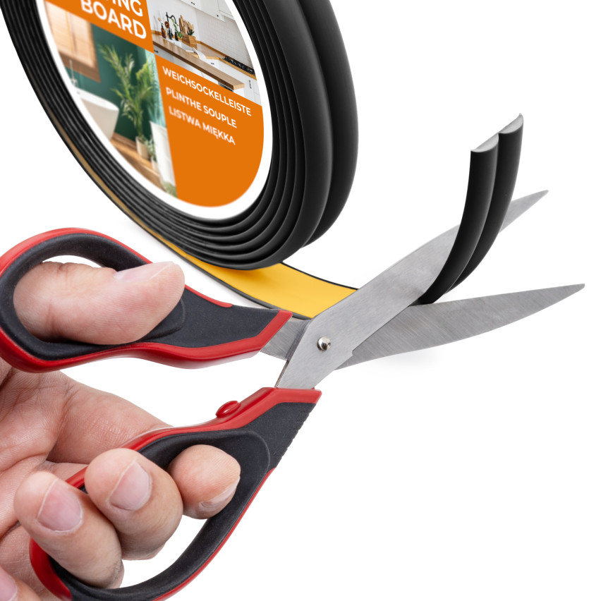 Listwa wykończeniowa-ochronna PCV do krawędzi, samoprzylepna czarna 10/10 5m