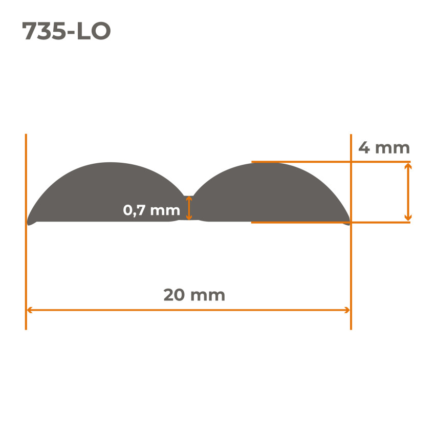 Listwa wykończeniowa-ochronna PCV do krawędzi, samoprzylepna czarna 10/10 5m