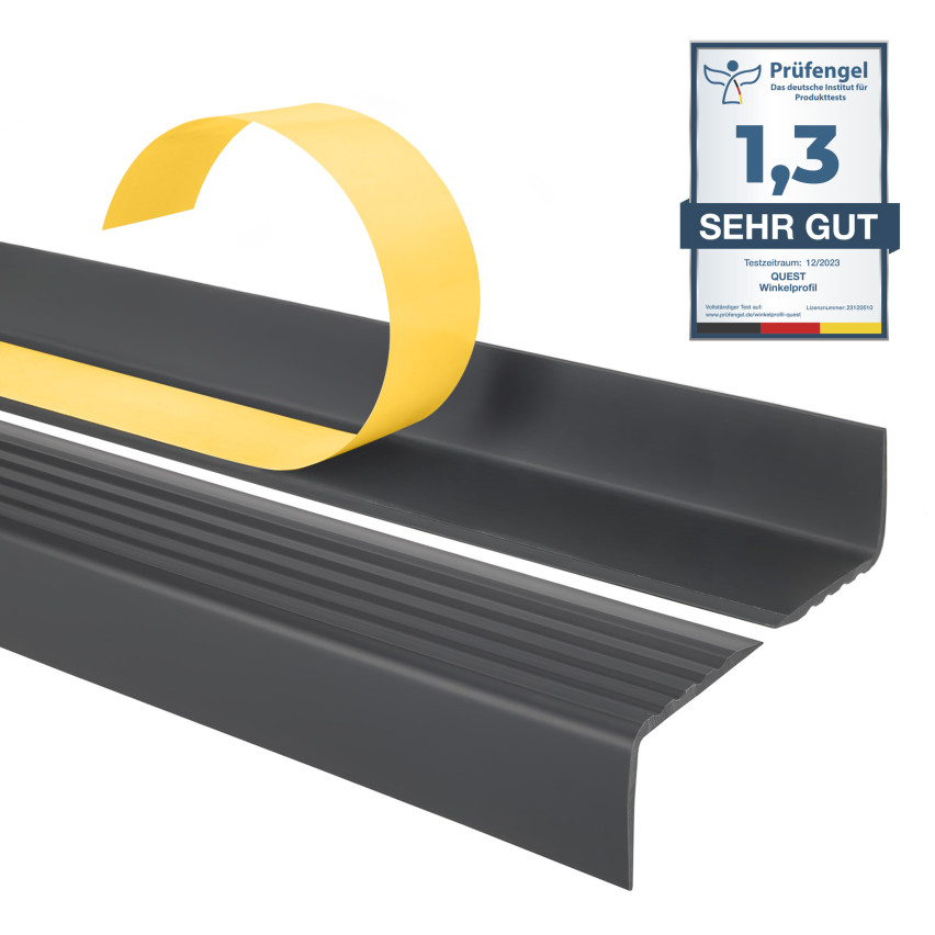 Profil schodowy antypoślizgowy samoprzylepny 40x25mm ciemnoszary