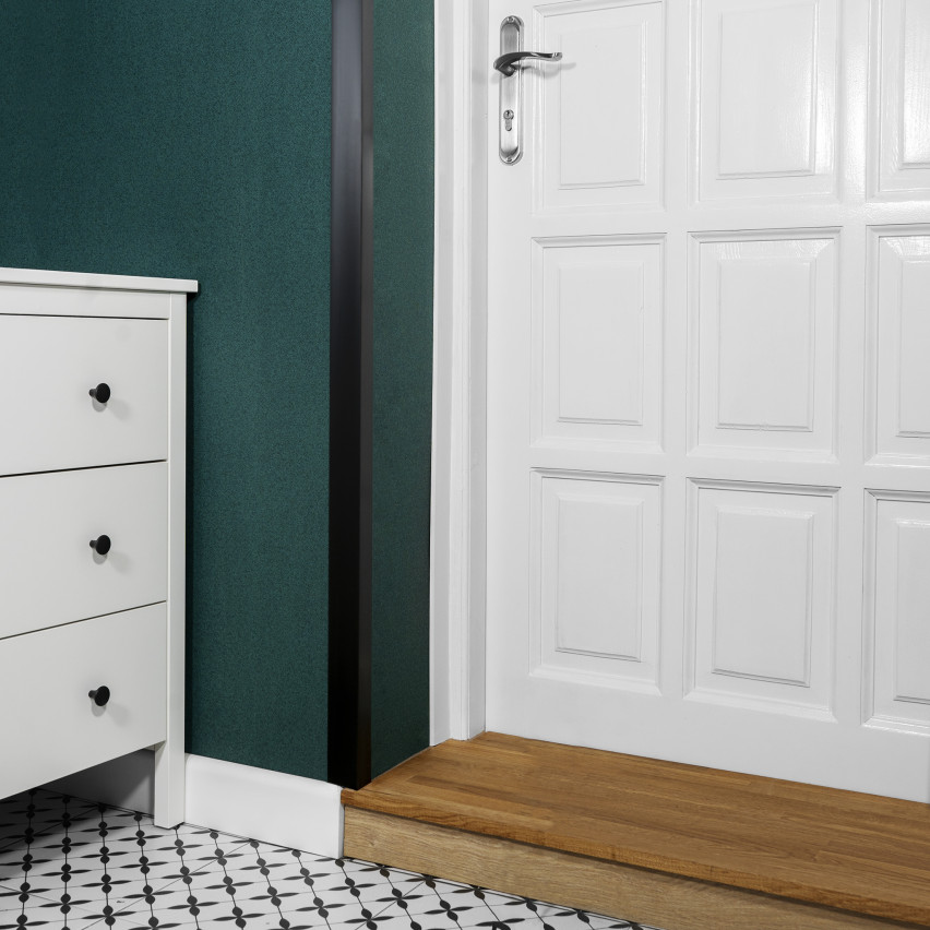 Kątownik twardy z klejem, jasnoniebieski