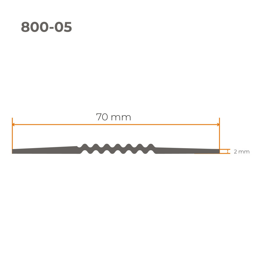 Listwa dylatacyjna szara, 1m