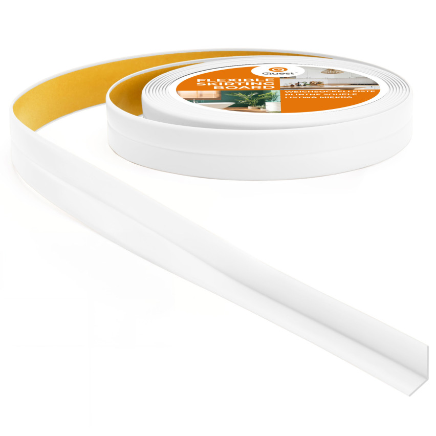 Listwa montażowo-wykończeniowa samoprzylepna PCV na taśmie piankowej 10/10 5m - biała