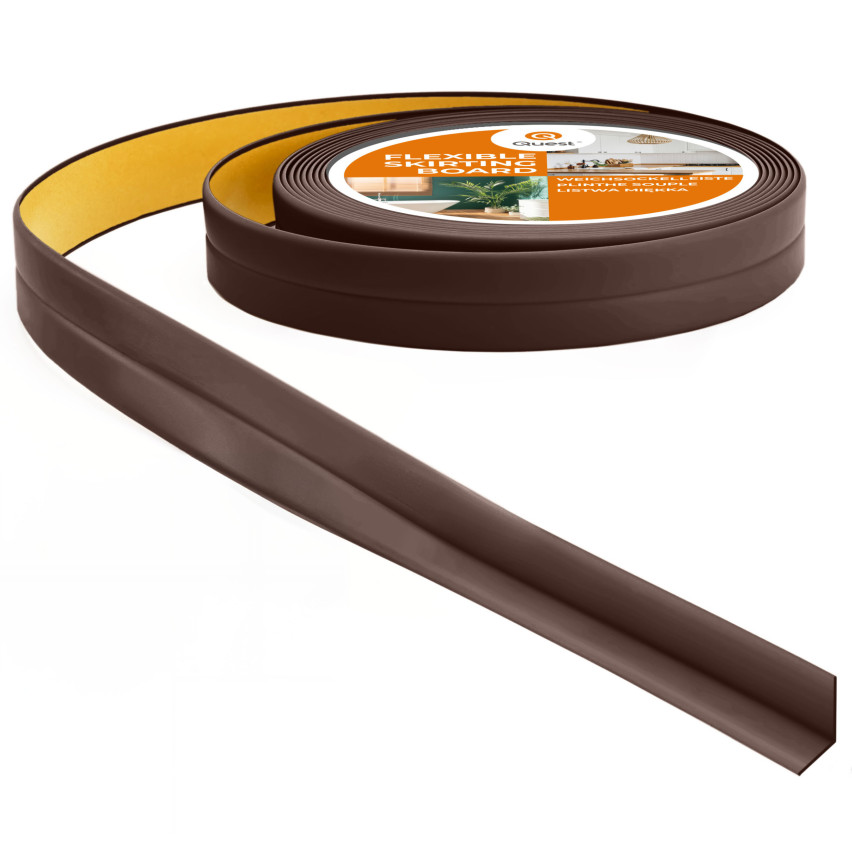 Listwa montażowo-wykończeniowa samoprzylepna PCV na taśmie piankowej 10/10, ciemny brąz 5m
